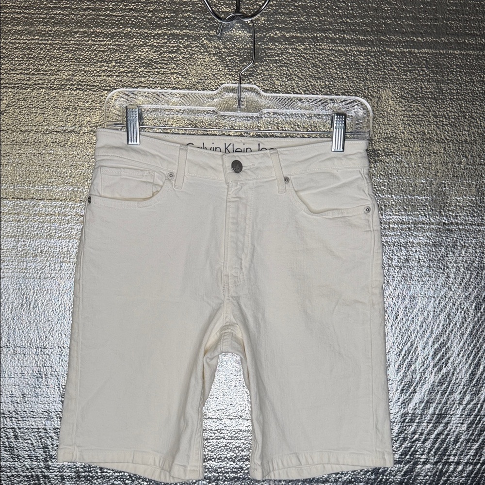 Calvin Klein Women's White Jean Shorts
